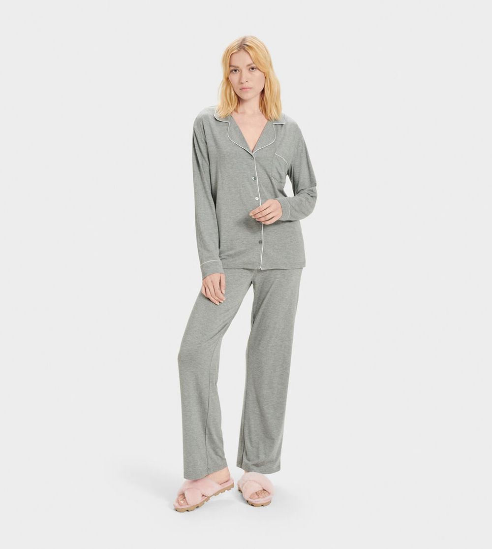 Ugg Lenon Set - Womens Sleepwear - Grey - NZ (3057BMYOS)